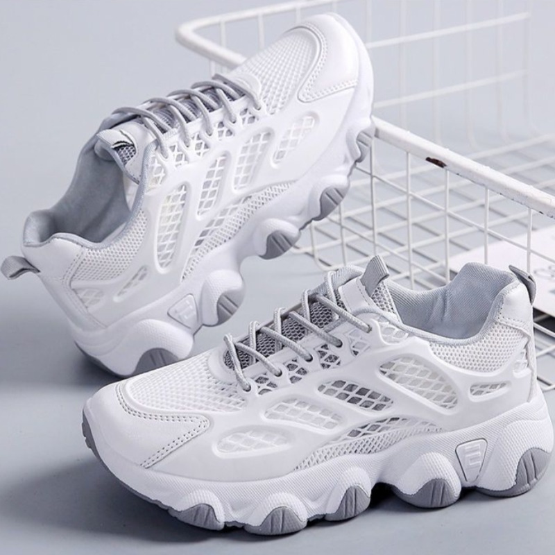 Women Shoes Running - Breathable Mesh Chunky Sneakers Outdoor Sports