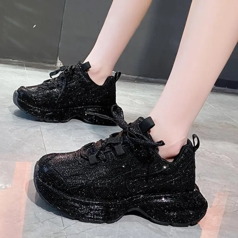 Women Shoes Running - Designer Women Bling Running Shoes Chunky