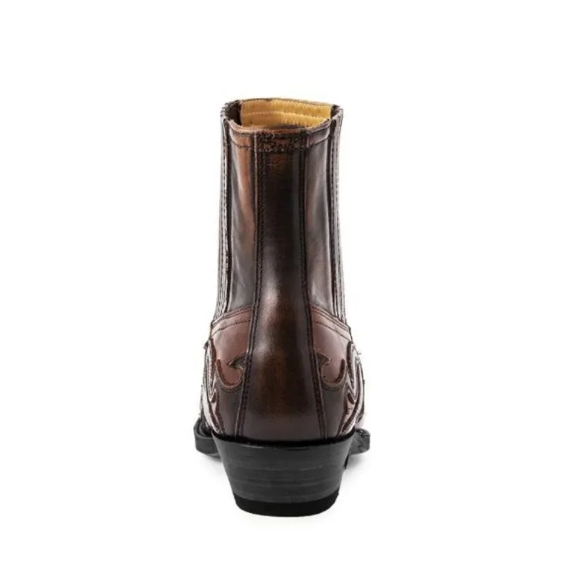 New Men's Boot Handmade Wedge  - đánh giá và giá Block Heel Ankle Boots