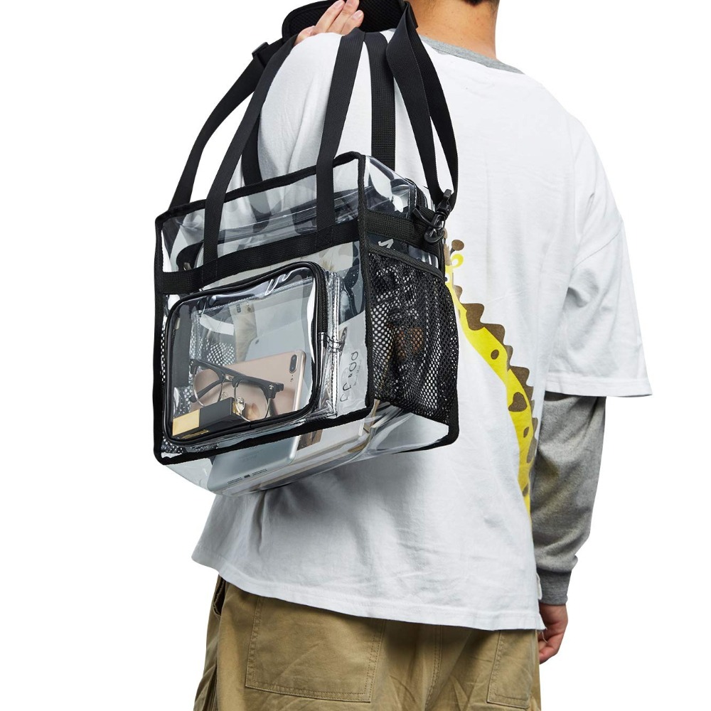 Clear Tote Bag Heavy Duty Plas - đánh giá và giá Women Shoes Zipper