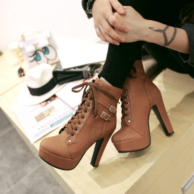 Winter Women Platform Ankle Bo - đánh giá và giá Block Heel Ankle Boots