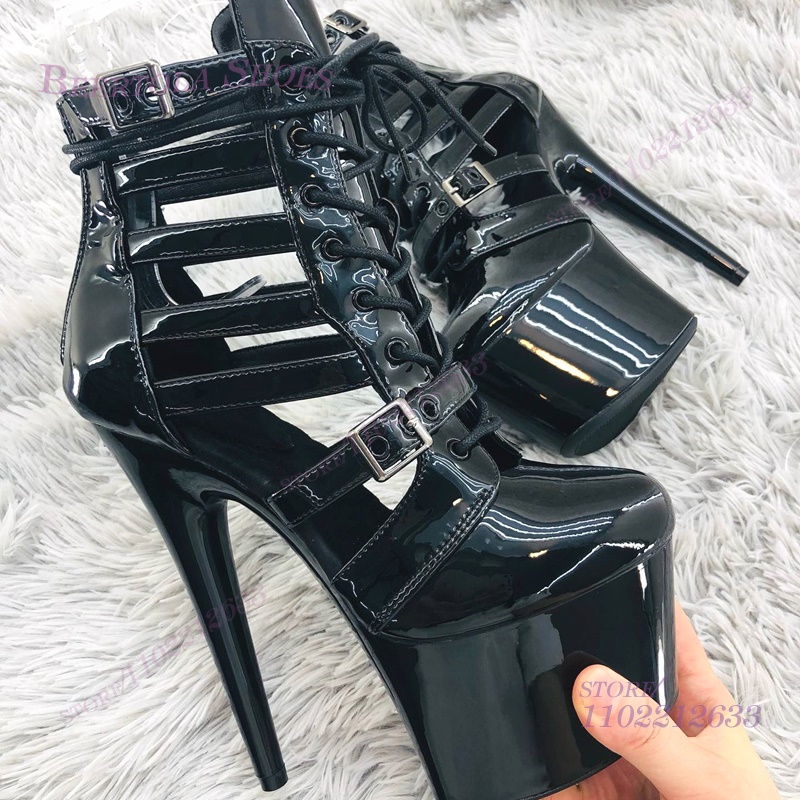 Pink Patent Leather Striped Ho - đánh giá và giá Women Shoes Zipper