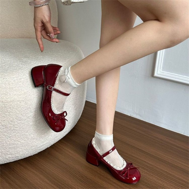 2026 Spring/Fall Women's High- - đánh giá và giá Women'S Shoes Burgundy