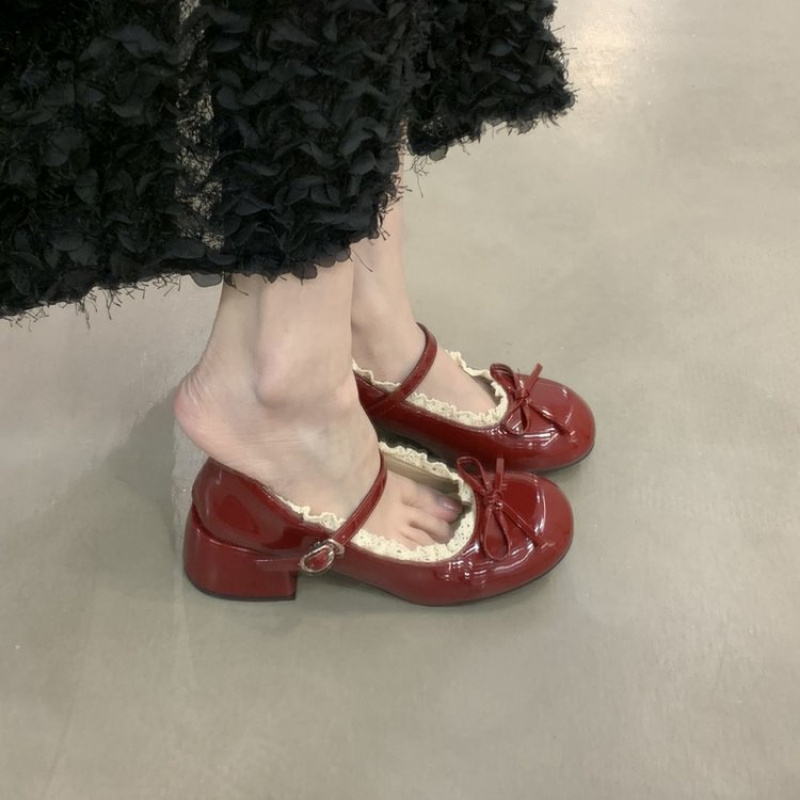 2026 Spring/Fall Women's High- - đánh giá và giá Women'S Shoes Burgundy