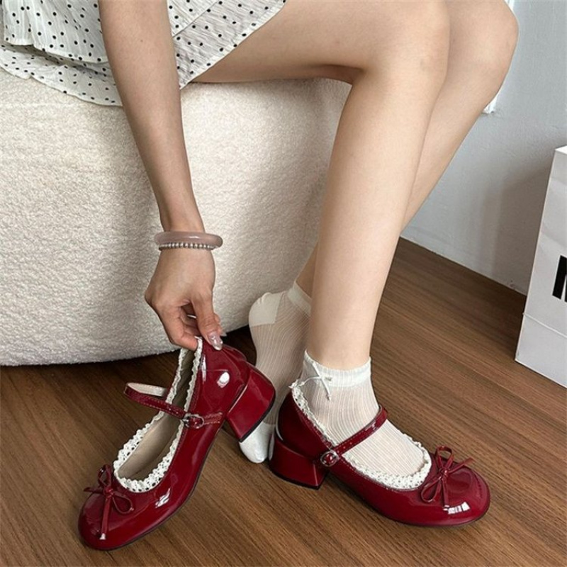 2026 Spring/Fall Women's High- - đánh giá và giá Women'S Shoes Burgundy