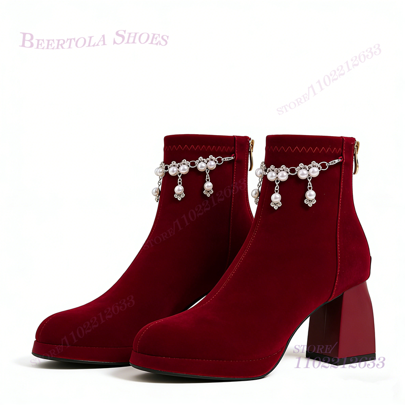 Dark Burgundy Velvet Ankle Tas - đánh giá và giá Women'S Shoes Burgundy