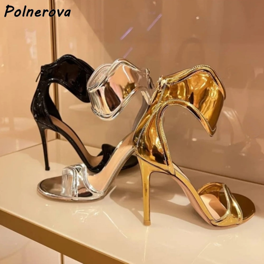 Wave Shape Straight Strap Sand - đánh giá và giá Women Shoes Zipper