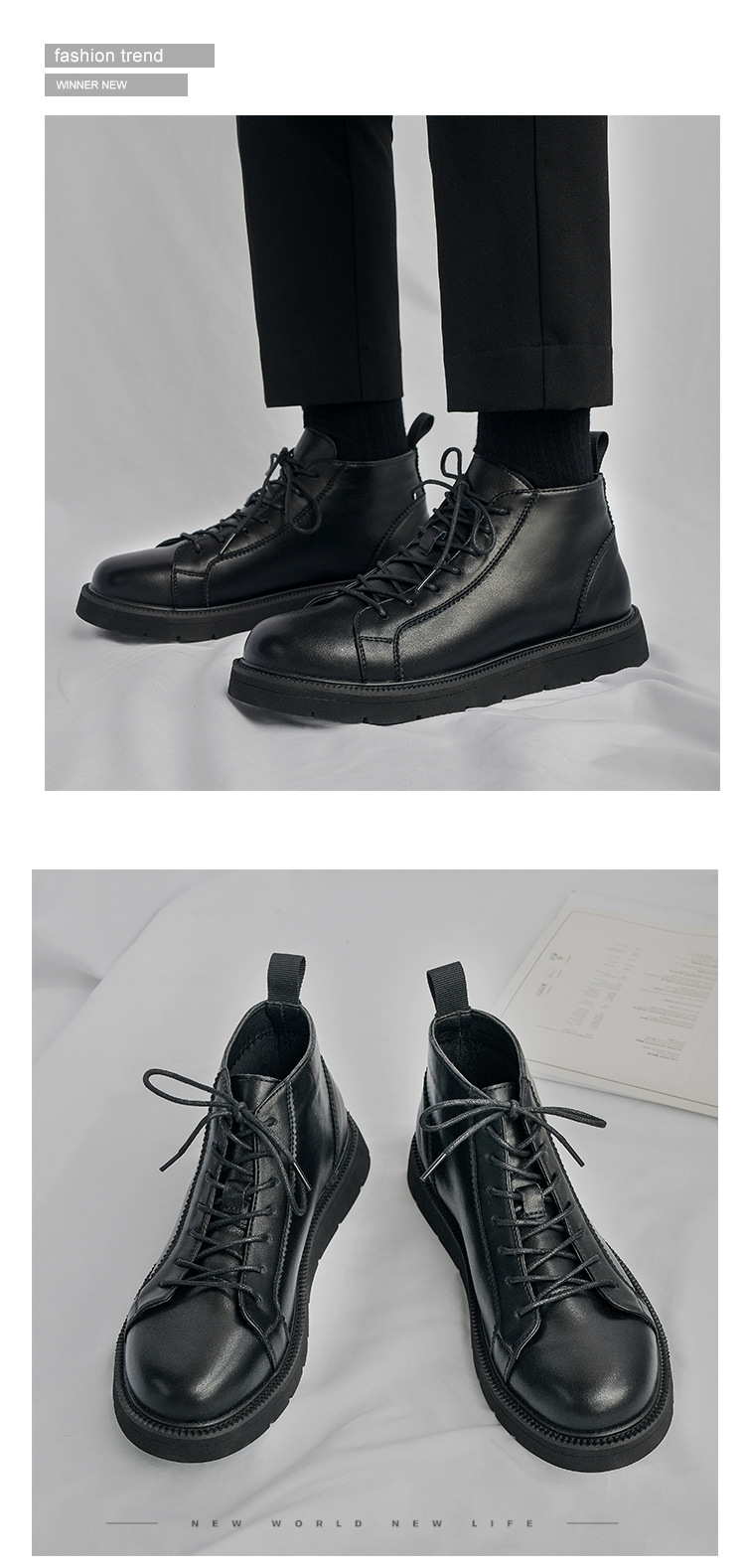 Autumn cowhide black high top  - đánh giá và giá Women Shoes Hong Kong