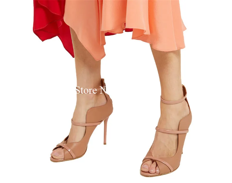 Nude Double Straps Sandals Wom - đánh giá và giá Women Shoes Zipper