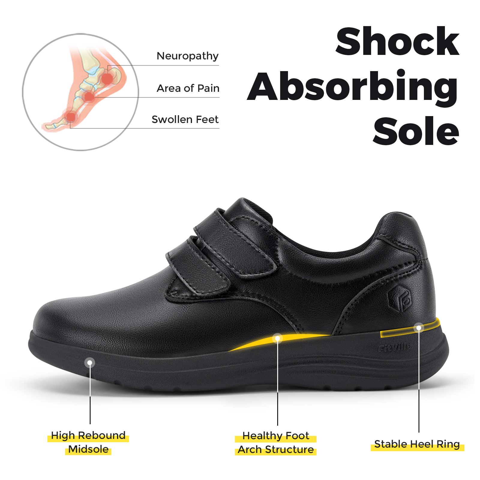 FitVille Leather Women's Shoes - đánh giá và giá Women'S Shoes With Arch Support