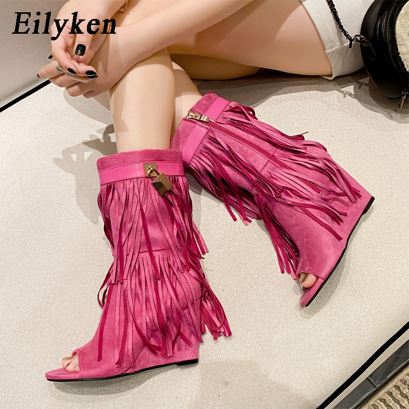 Eilyken Designer Fringe Wedges - đánh giá và giá Women Shoes Zipper